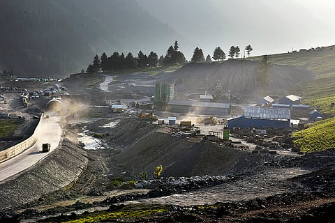 Construction site at Sonamarg in Kashmir
